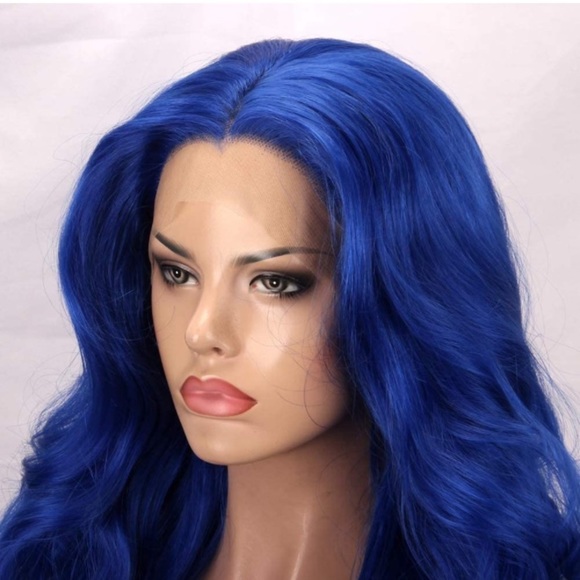 Blue Wavy Lace Front Wig - Picture 5 of 6